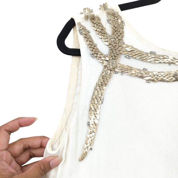 Oscar de la Renta Women 10 Spring 2013 Runway Gown Dress White Black FLAWS - Picture 6 of 16